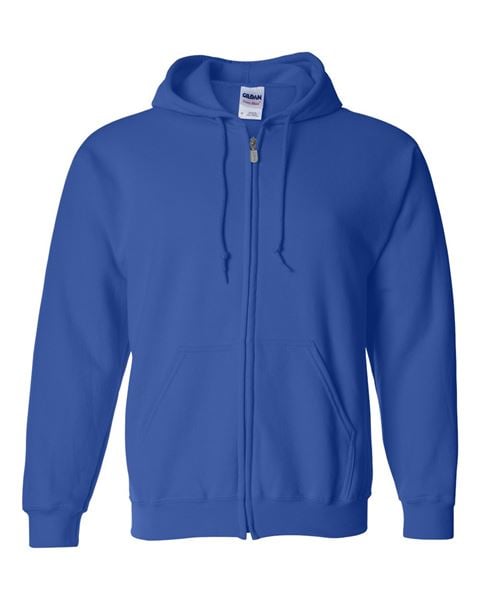 Royal Gildan 18600 zip-up hoodies