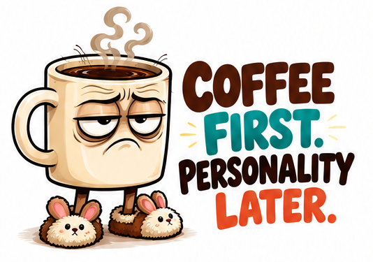Coffee First. Personality Later. coffee apparel design