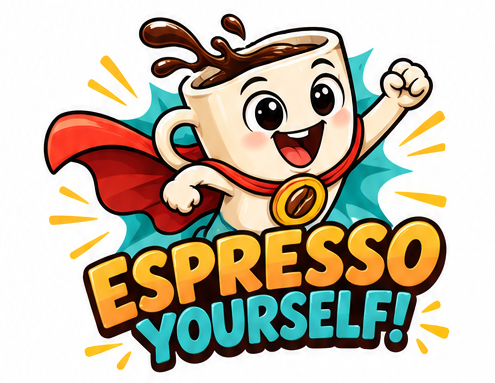 Espresso Yourself! coffee apparel design