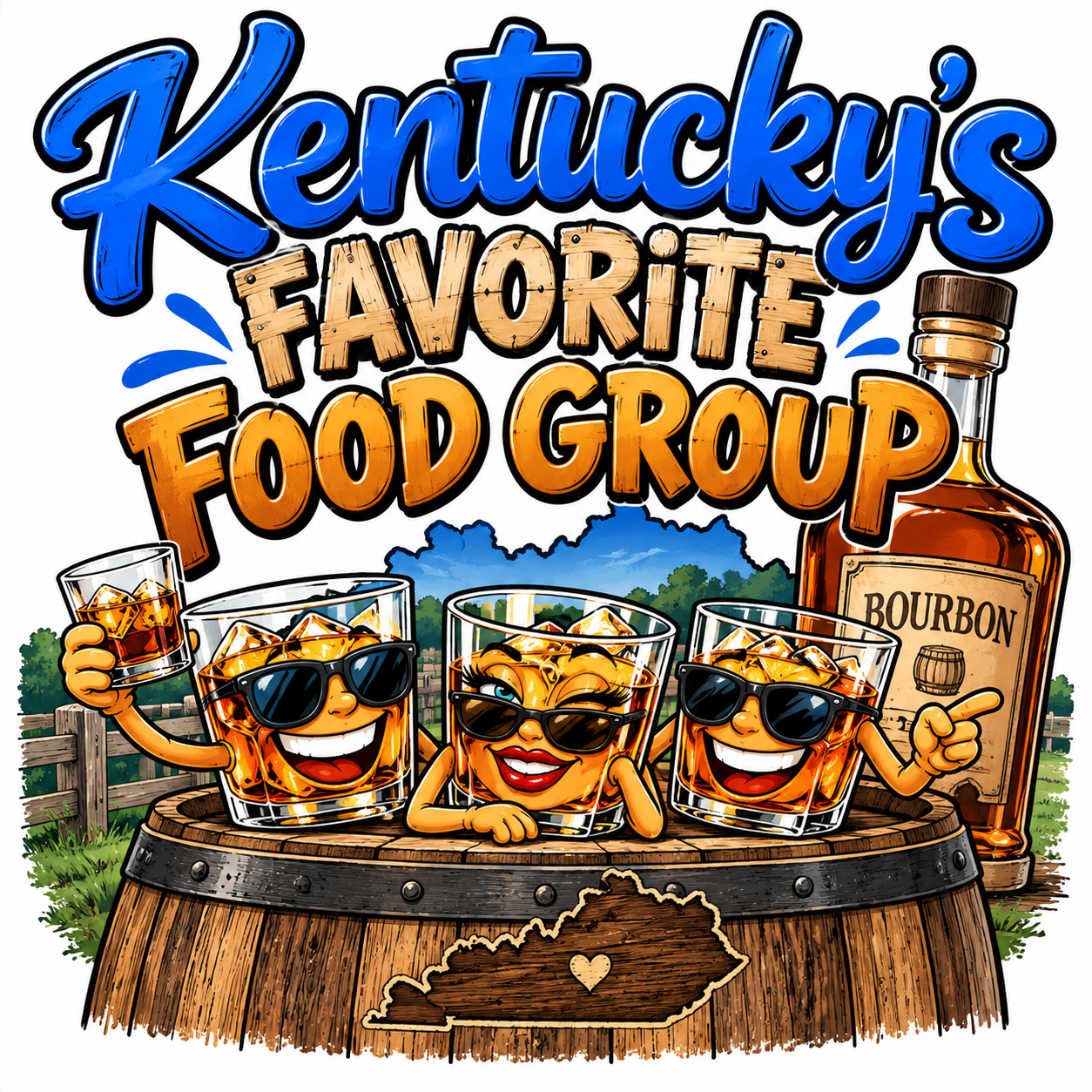 Kentucky’s Favorite Food Group apparel design